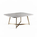 Marmeren salontafel met gouden metalen poten 120 x 80 x 45cm